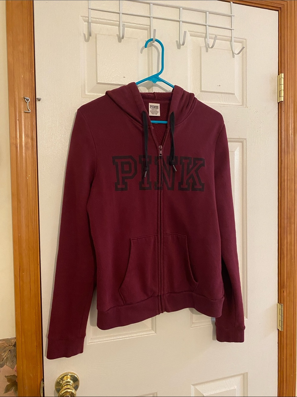 PINK Victoria's Secret Maroon Zip-Up Hoodie